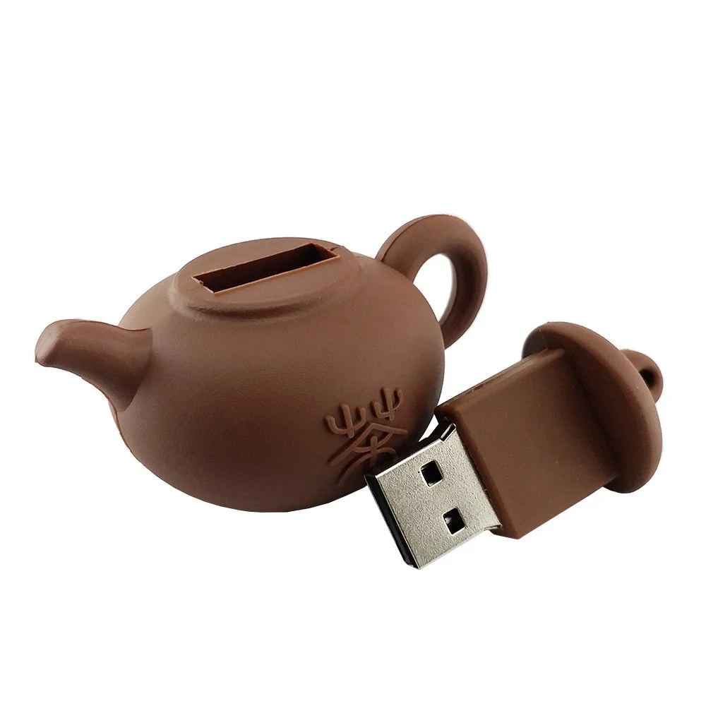 Флешка Резиновая Чайник Teapot S437 Зеленый - фото 8