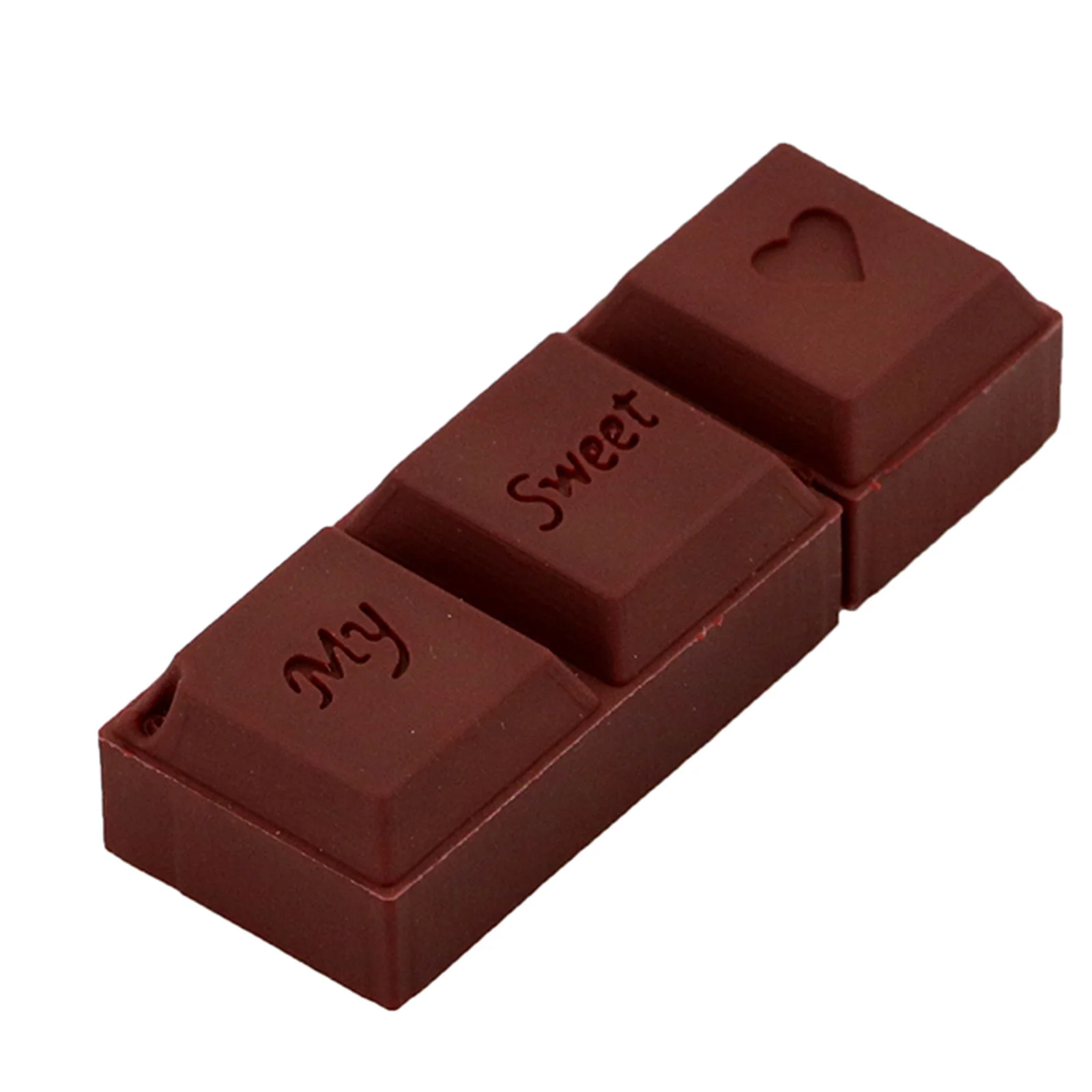 Флешка Резиновая Шоколад "Chocolate" Q265 Коричневый - фото 3