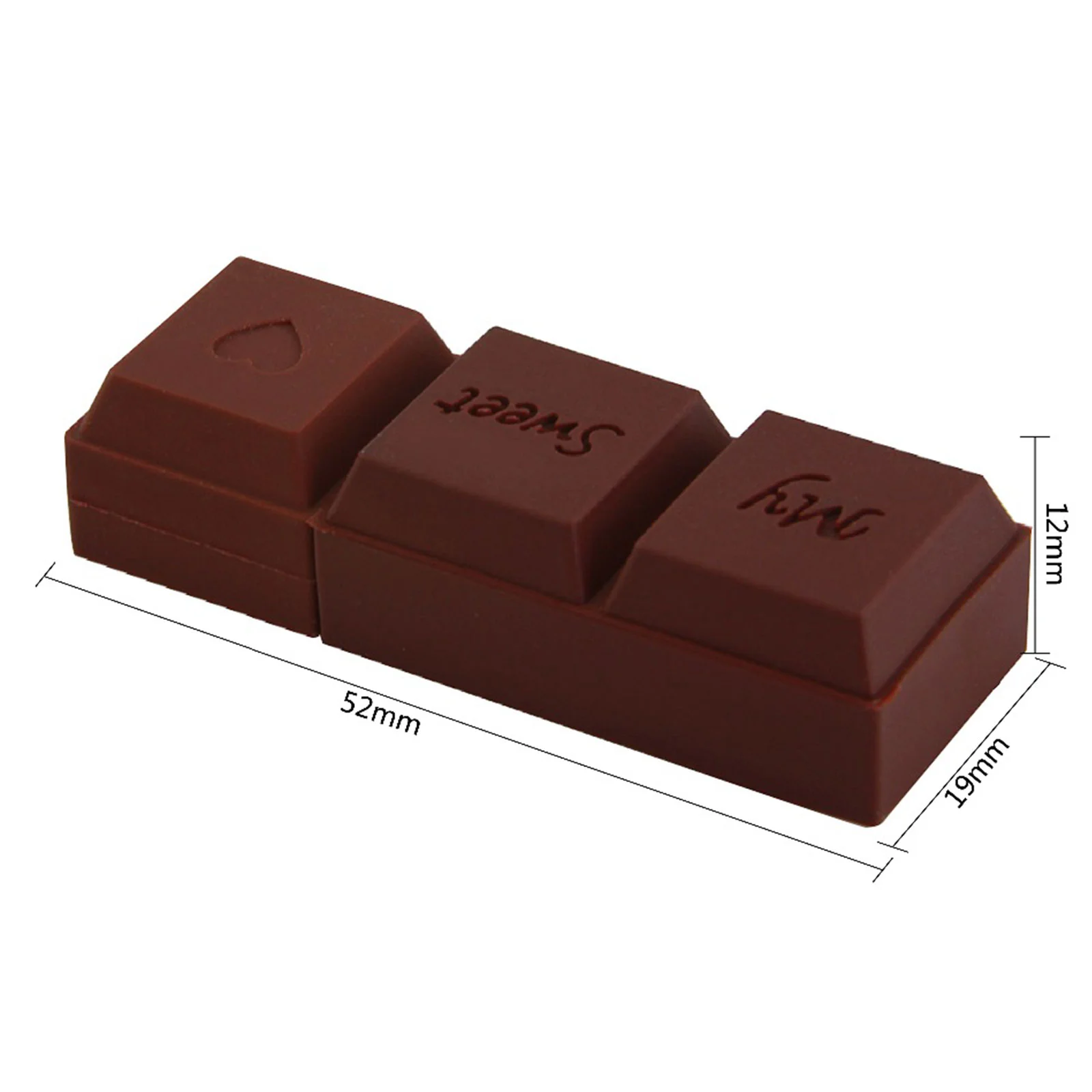 Флешка Резиновая Шоколад "Chocolate" Q265 Коричневый - фото 4