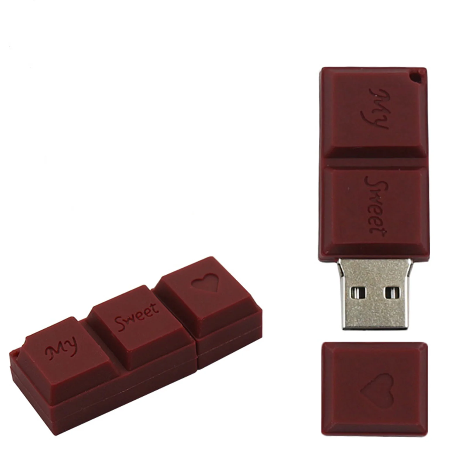 Флешка Резиновая Шоколад "Chocolate" Q265 Коричневый - фото 8