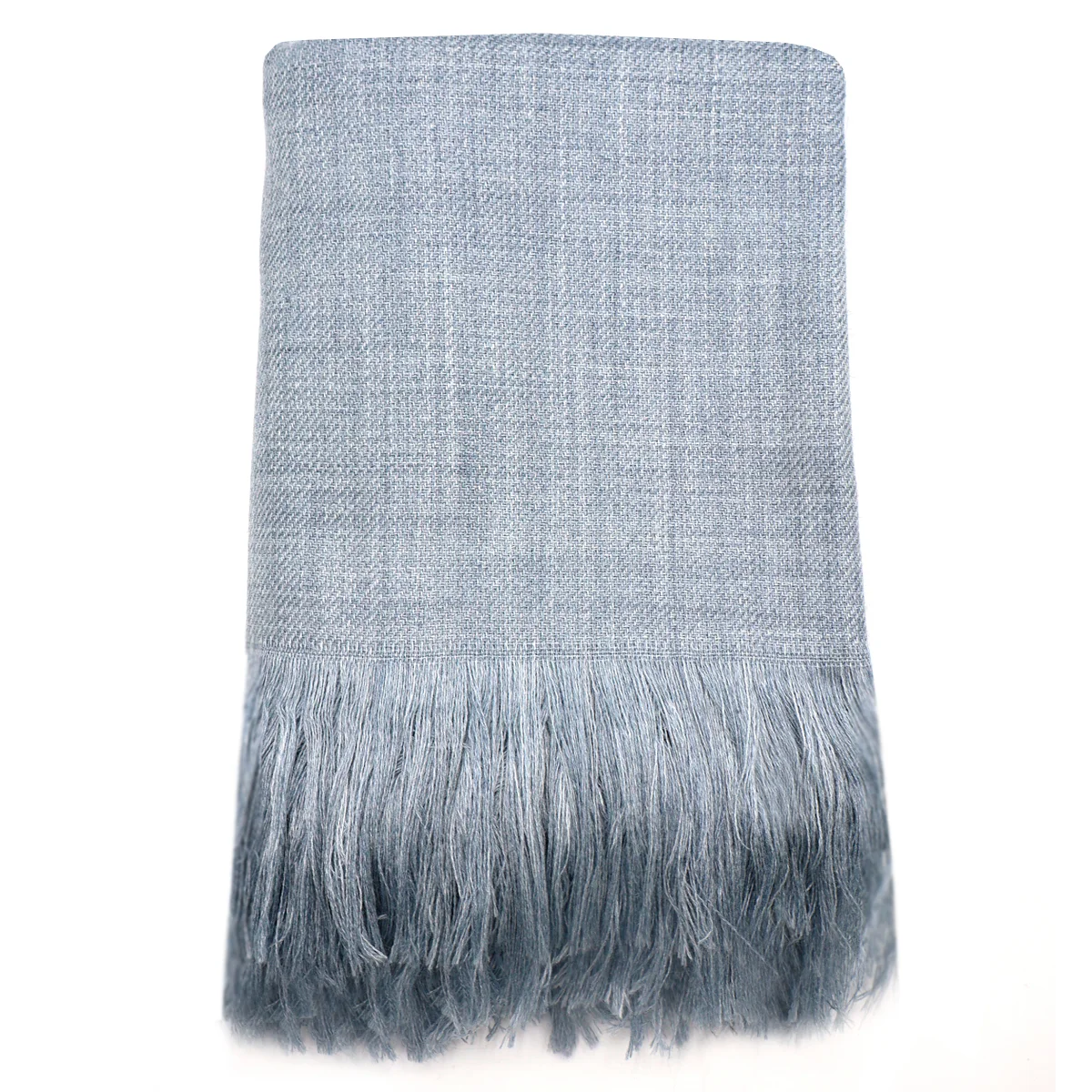 Плед полушерстяной COMFORT светло-серый - фото 2