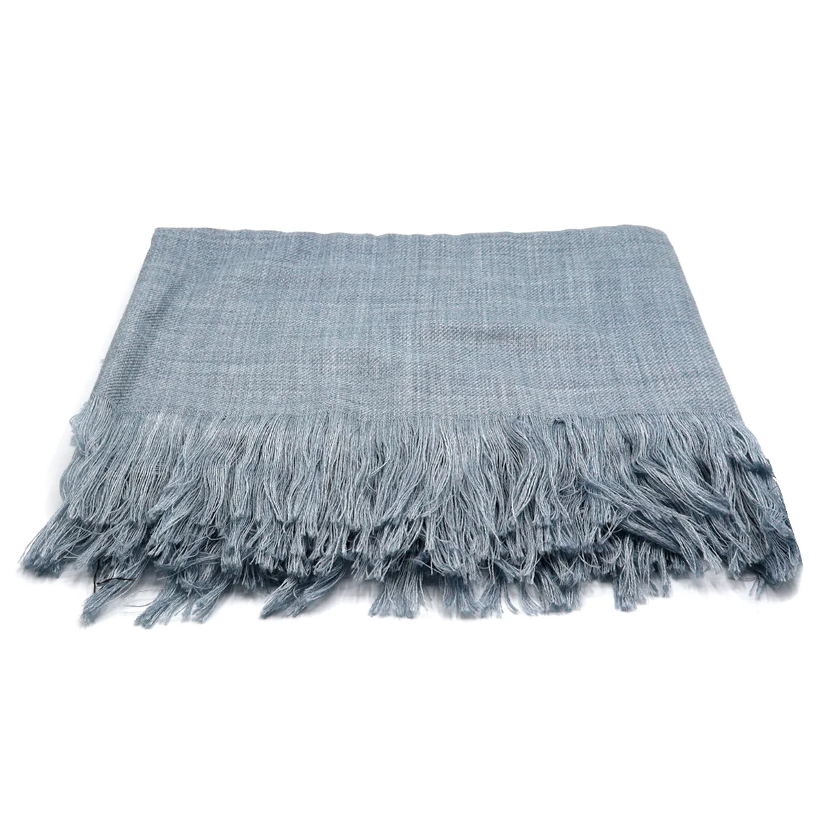 Плед полушерстяной COMFORT светло-серый - фото 3