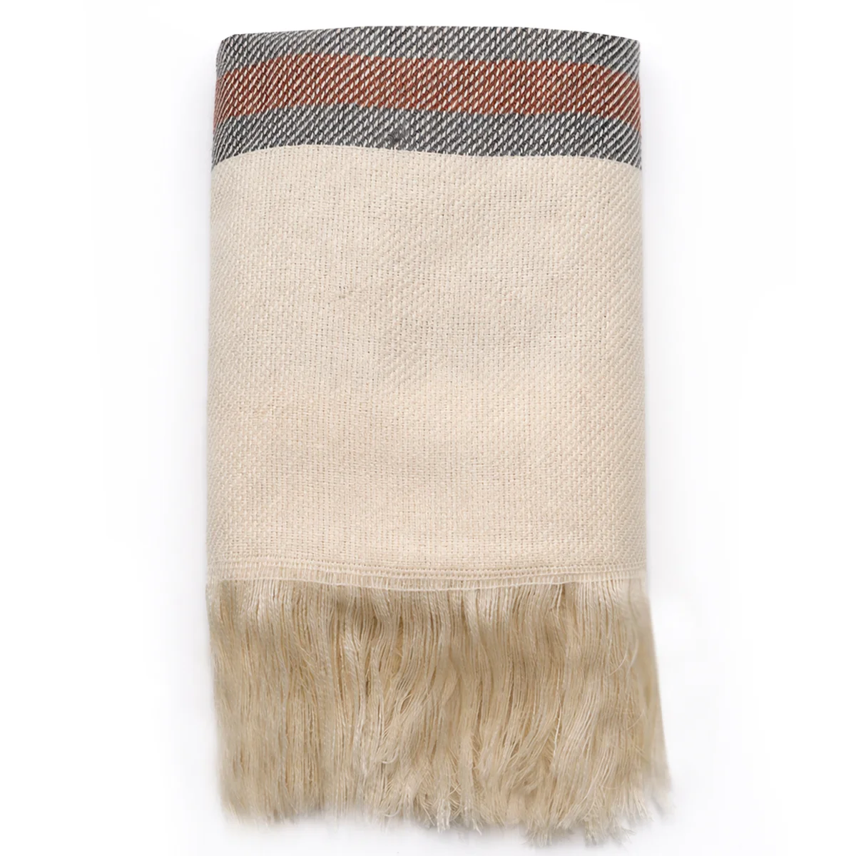 Плед полушерстяной EDITA, бежевый - фото 2