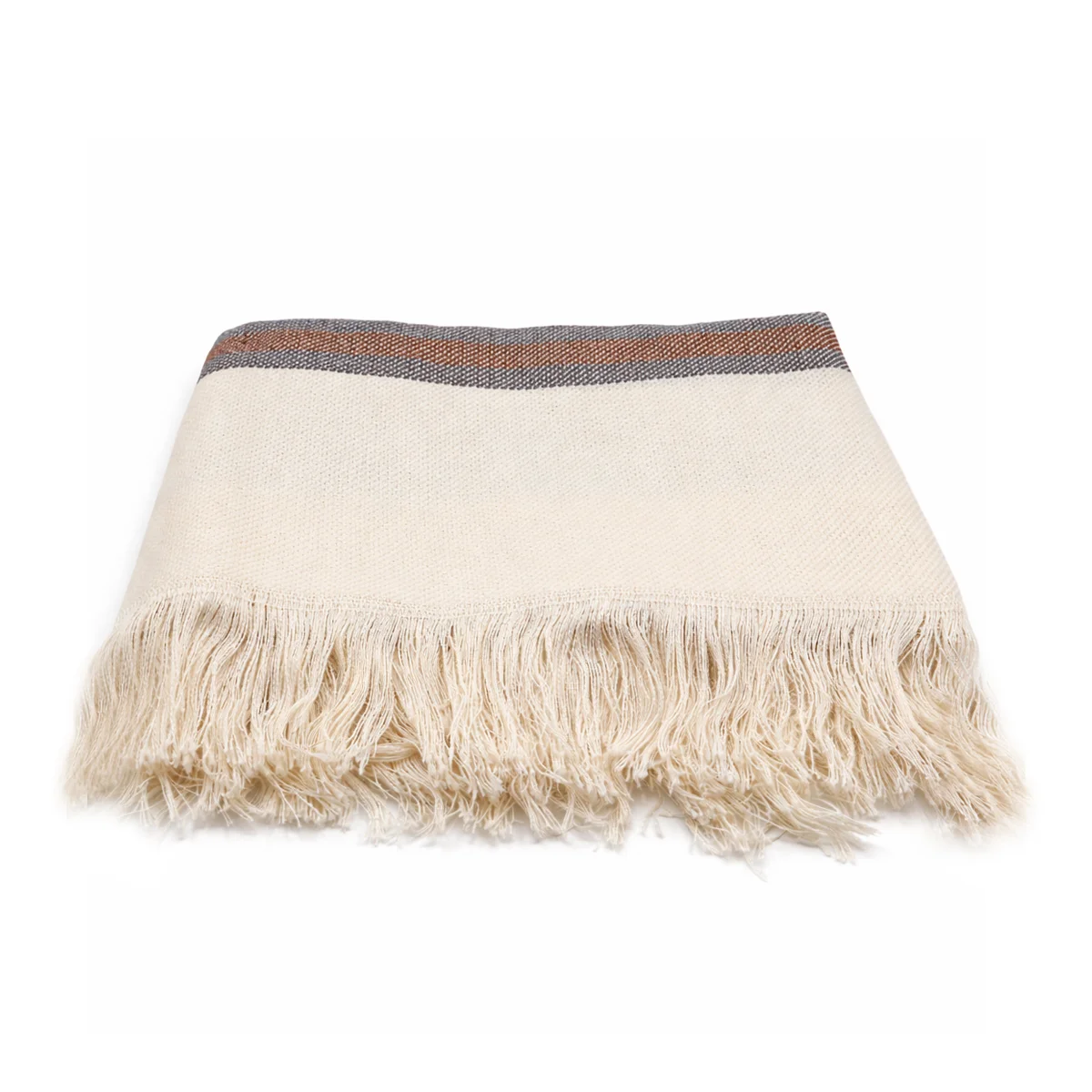 Плед полушерстяной EDITA, бежевый - фото 3