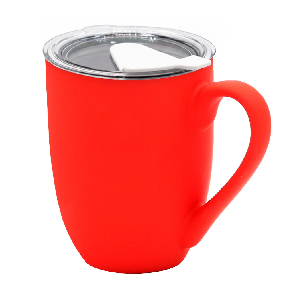 Кружка с крышкой Velvet Duo софт-тач тёмно/зелёная - фото 13