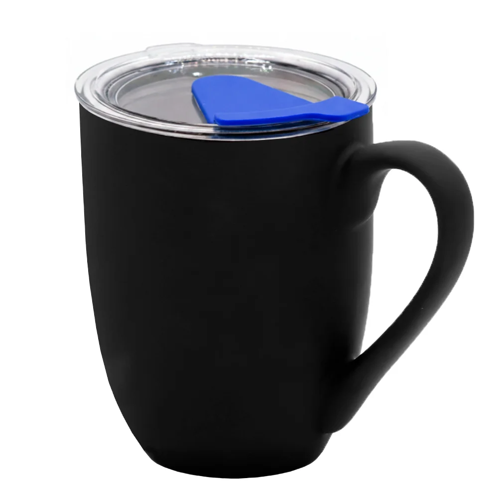 Кружка с крышкой Velvet Duo софт-тач тёмно/зелёная - фото 16