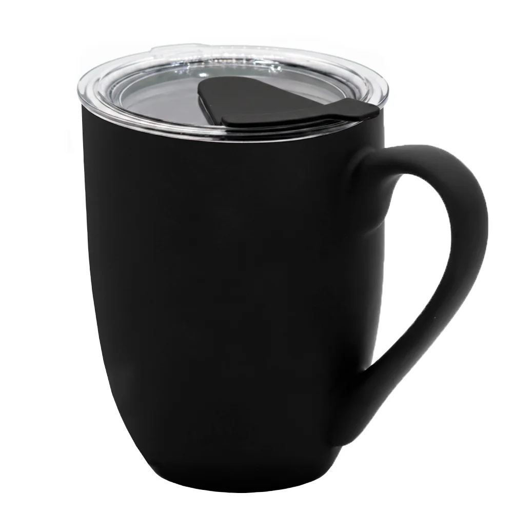 Кружка с крышкой Velvet Duo софт-тач тёмно/зелёная - фото 17