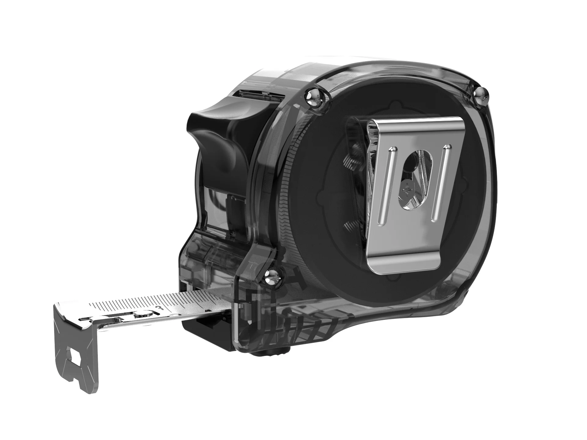 Рулетка Optitape 3м прозрачный/чёрный - фото 2