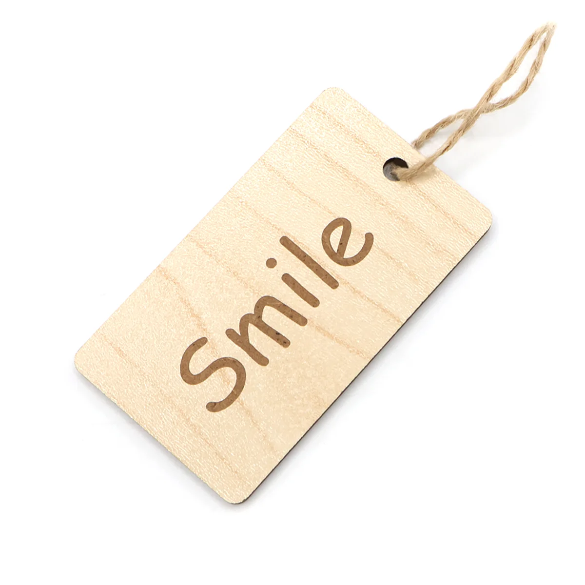 Бирка из ламинированного ХДФ на верёвке Прямоугольная - фото 2