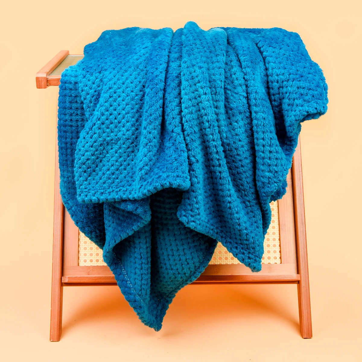 Плед WAFFLE, светло-синий - фото 6