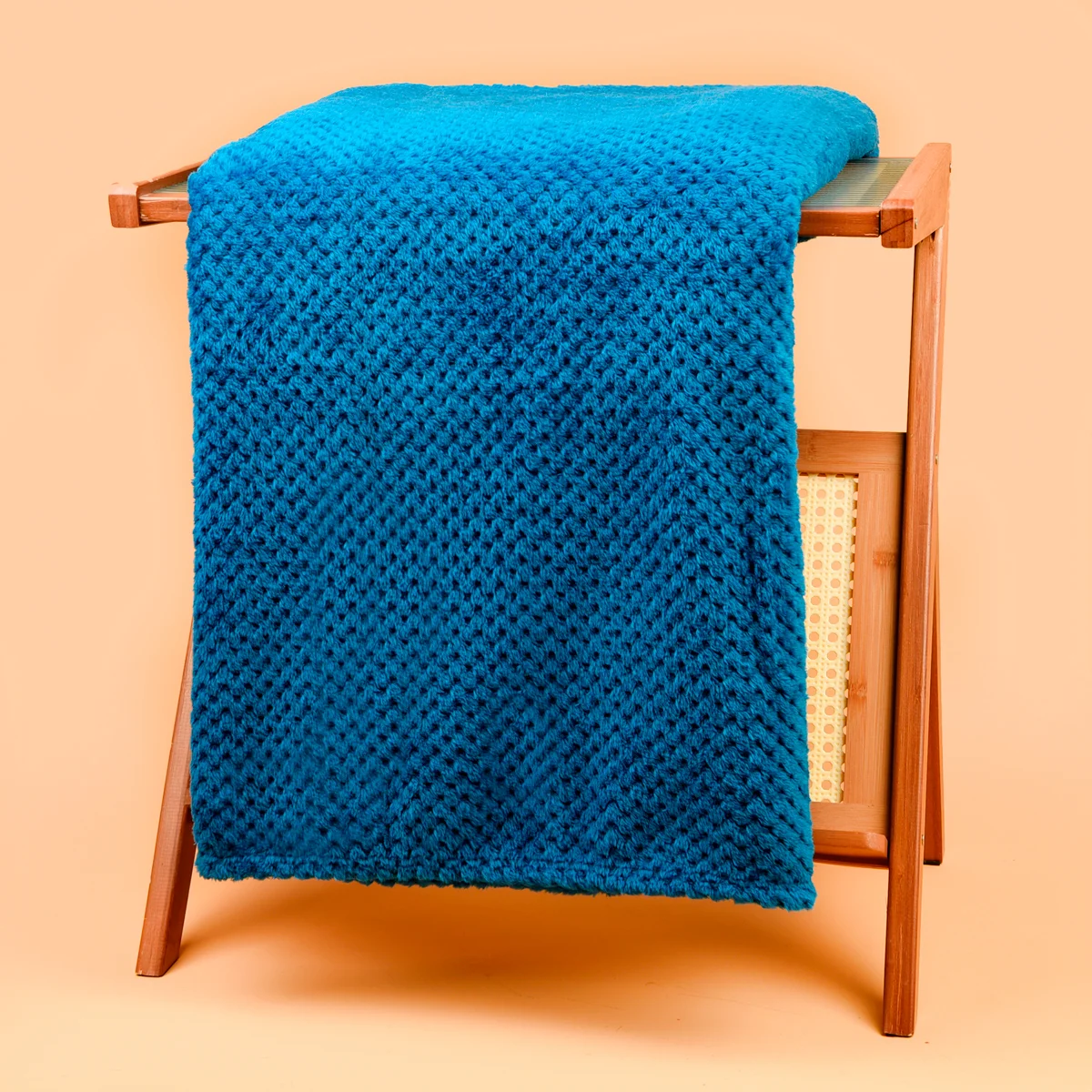 Плед WAFFLE, светло-синий - фото 7