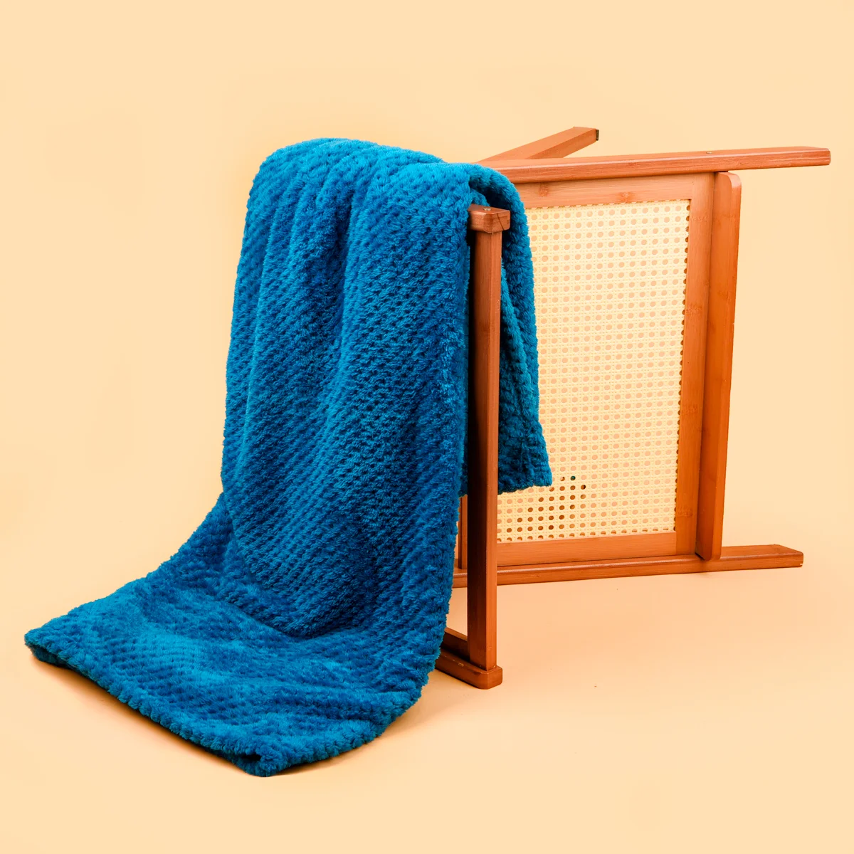 Плед WAFFLE, светло-синий - фото 8