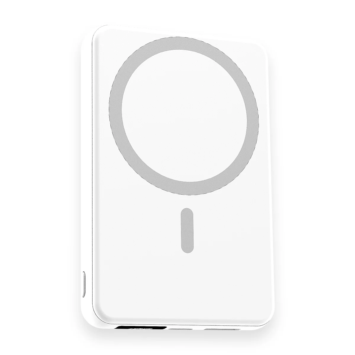Магнитный внешний аккумулятор Quantum с беспроводной зарядкой 15W 10000 Mah белый - фото 2