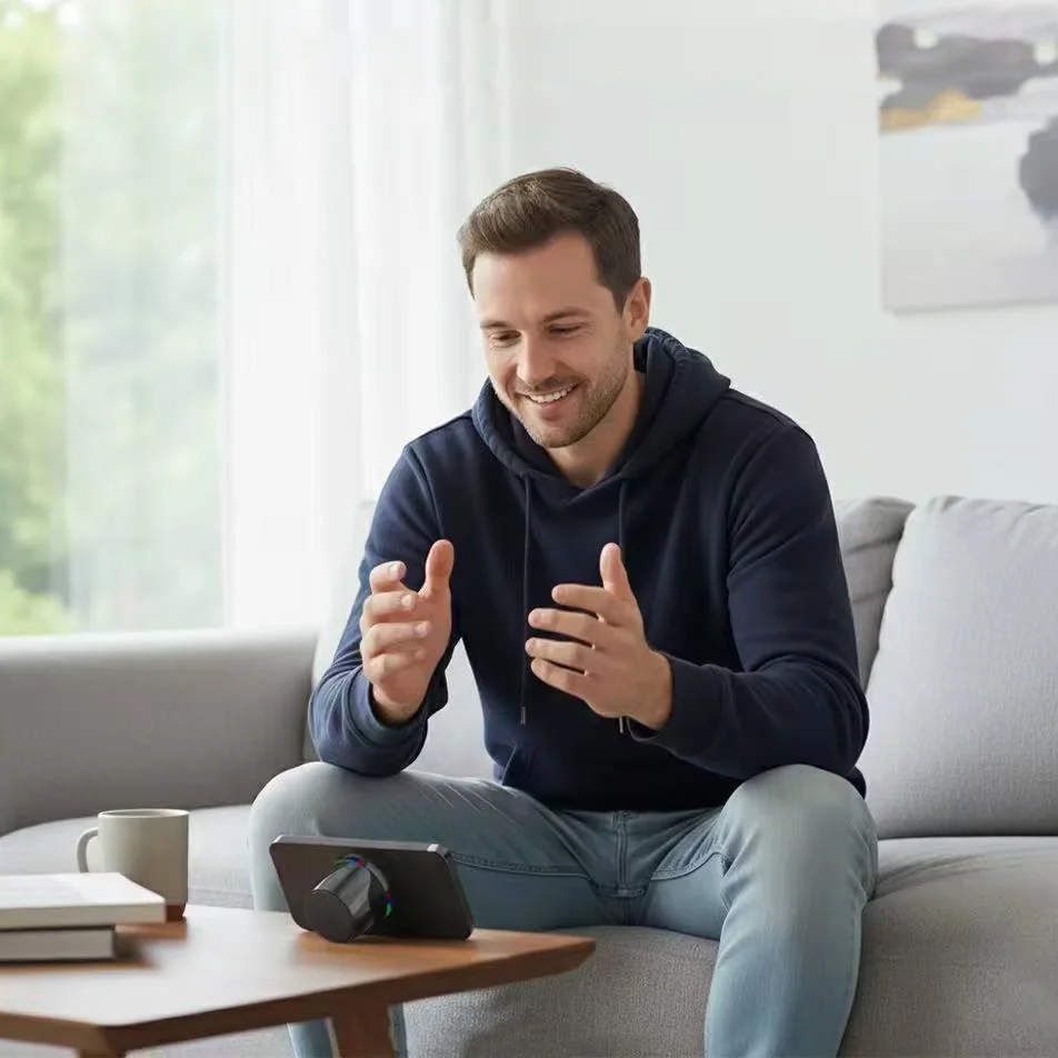 Магнитная беспроводная Bluetooth колонка-подставка Wave 5W черная - фото 5