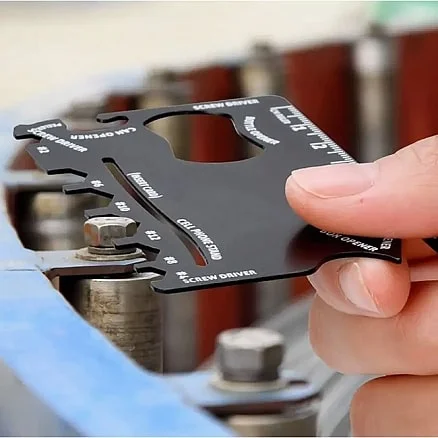 Мультитул Tools Capture в виде карточки, стальной, в чехле из кожзама, черный - фото 3