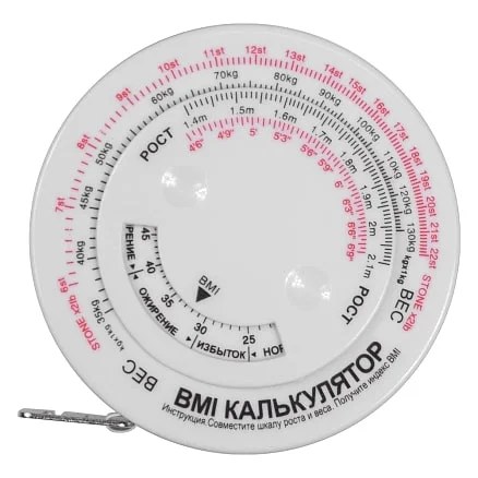 Рулетка Tools Healthy Lifestyle 1,5 метра пластиковая с мягкой лентой - фото 2