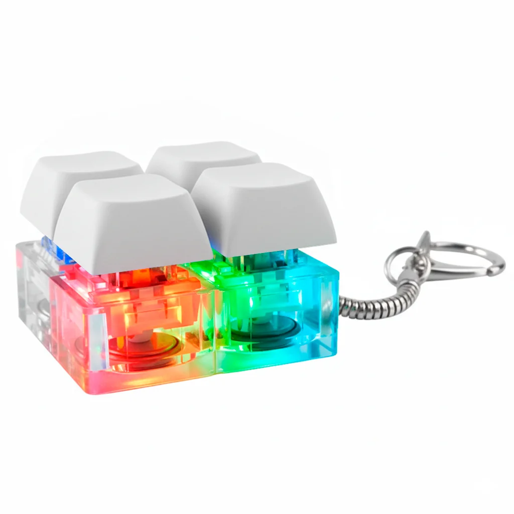 Брелок Press Anti Stress с LED подсветкой белый - фото 2