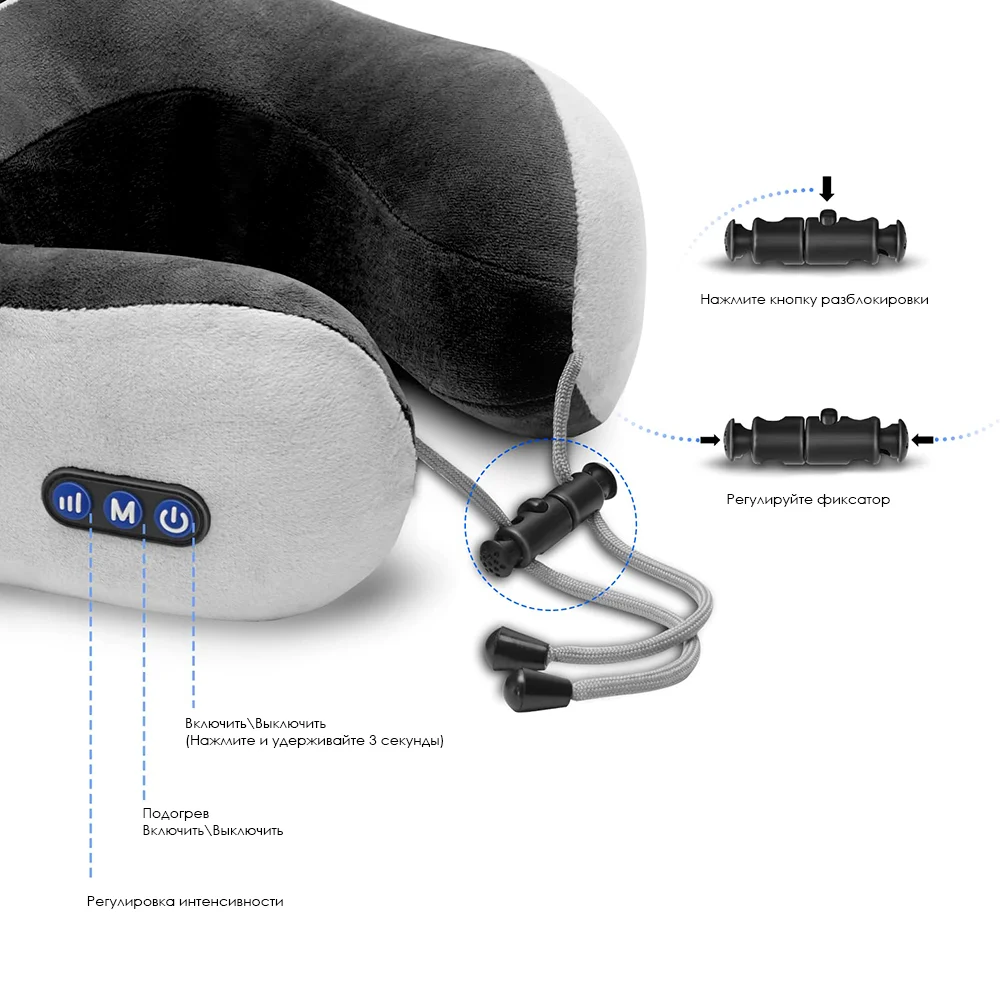 Массажная подушка Zen, черный - фото 5