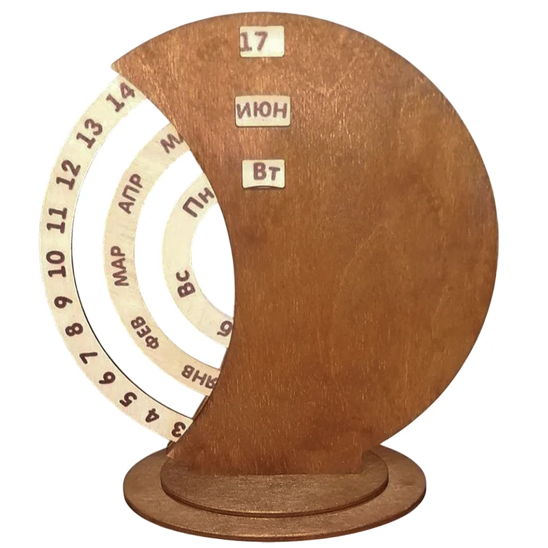 Вечный календарь из дерева Time - фото 2