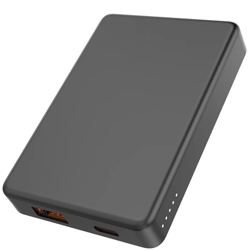 Магнитный внешний аккумулятор Magnetic с беспроводной зарядкой 5W 5000 Mah черный - фото 3