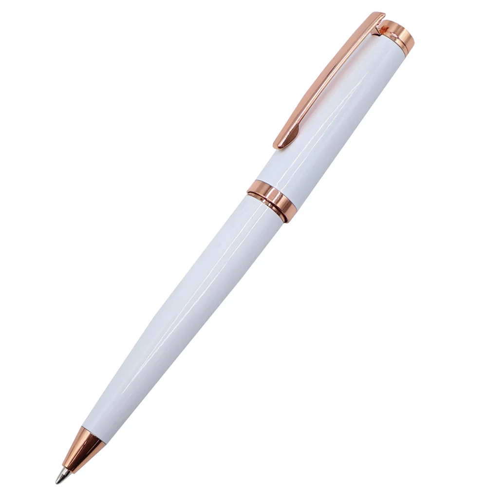 Ручка металлическая Betty белая с золотом