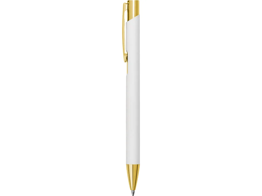 Ручка шариковая Legend Soft Touch Mirror Gold Requis белая/золотистая - фото 2