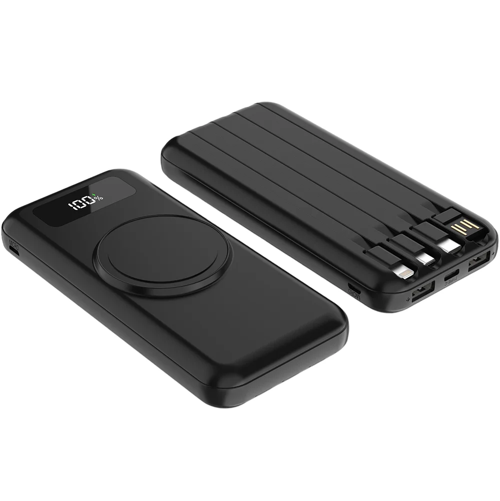 Внешний аккумулятор Authority с беспроводной зарядкой 5W 10000 mAh чёрный Черный - фото 4