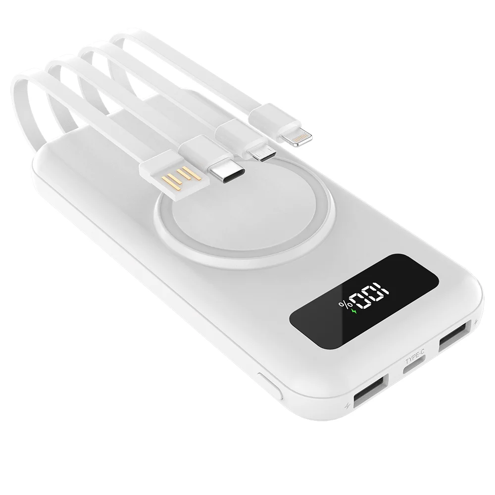 Внешний аккумулятор Authority с беспроводной зарядкой 5W 10000 mAh белый - фото 7
