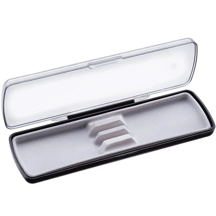Футляр для ручки Pencase Smart Duo, пластик, для двух ручек, прозрачный/черный - фото 2