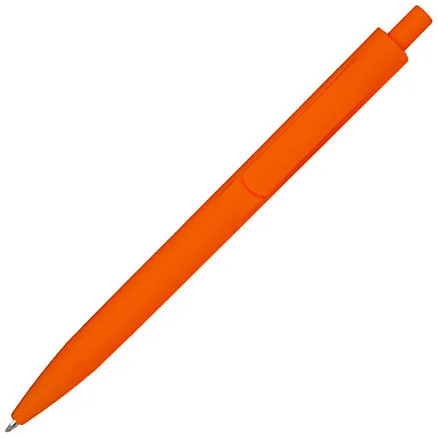 Ручка шариковая IGLA SOFT пластиковая софт-тач оранжевая - фото 2