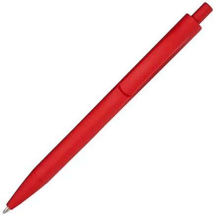 Ручка шариковая IGLA SOFT пластиковая софт-тач красная - фото 2