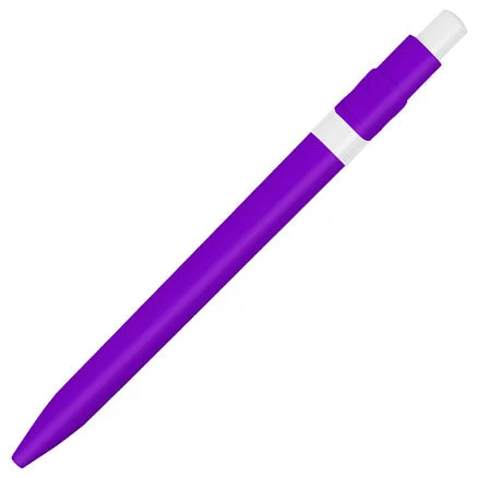 Ручка шариковая пластиковая Ravena Color фиолетовая/белая - фото 2