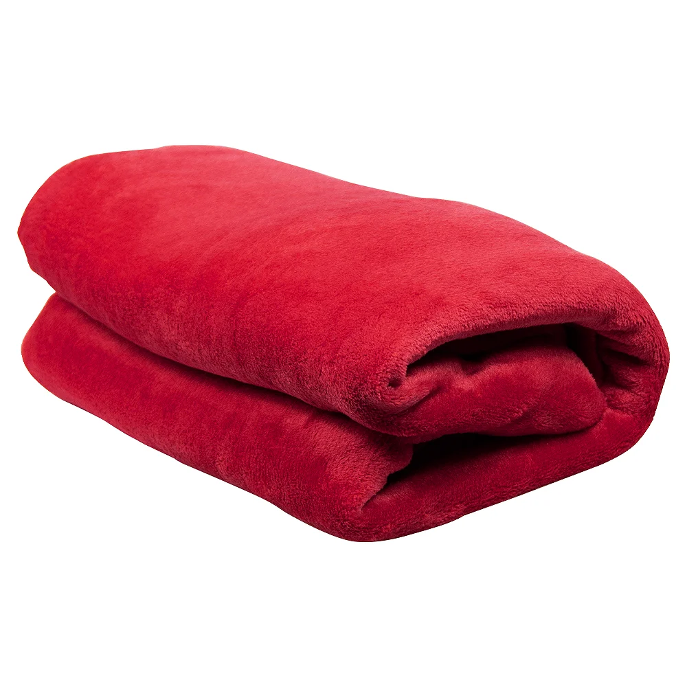 Плед флисовый SUPER SOFT COMFORT TRAVEL красный - фото 5