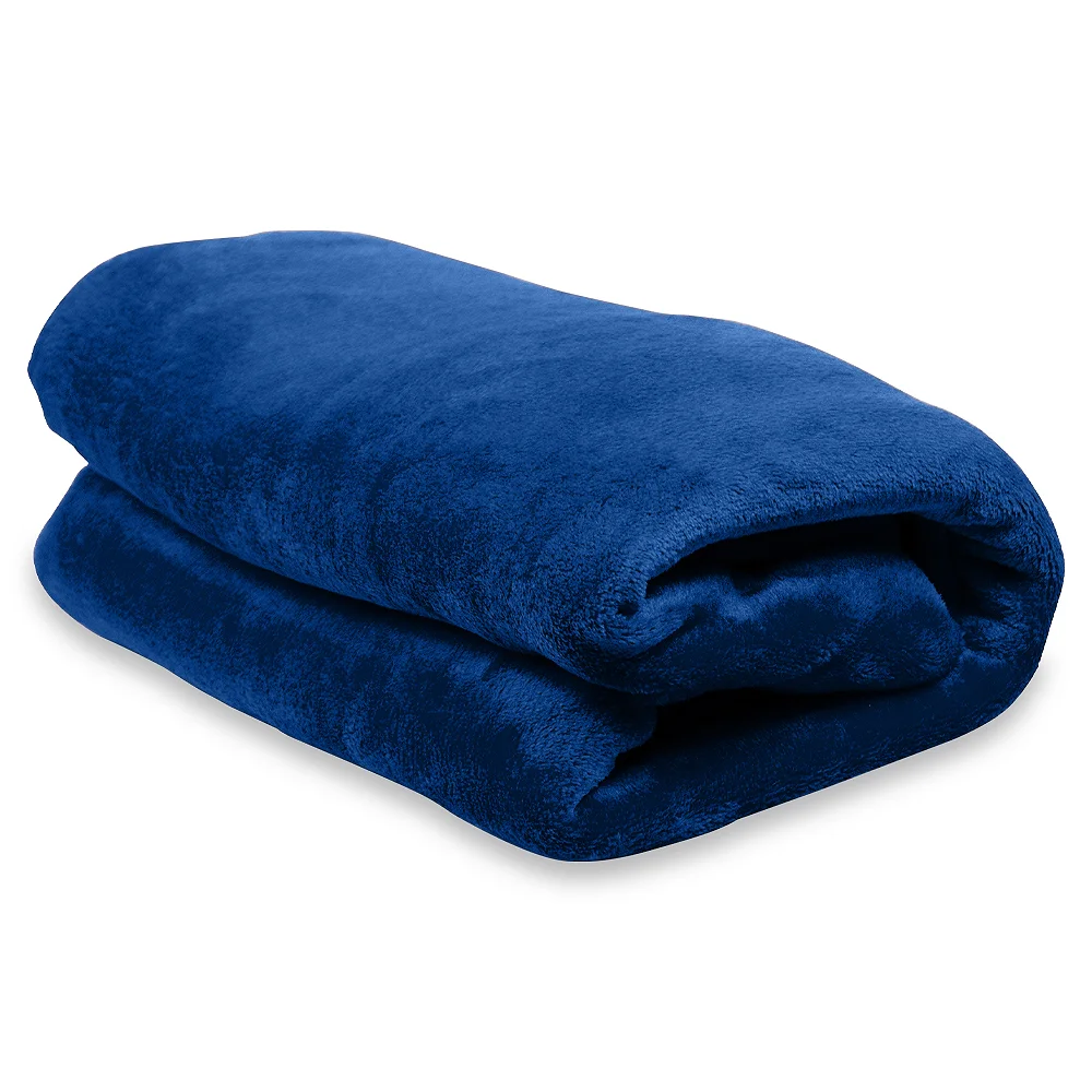 Плед флисовый SUPER SOFT COMFORT TRAVEL синий - фото 3