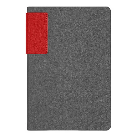 Ежедневник Flexy Star Sivilia Grey Edition Color А5 серо-красный недатированный в гибкой обложке - фото 2