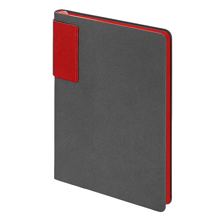 Ежедневник Flexy Star Sivilia Grey Edition Color А5 серо-красный недатированный в гибкой обложке - фото 3