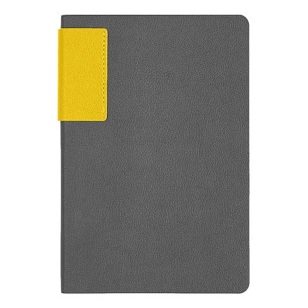 Ежедневник Flexy Star Sivilia Grey Edition Color А5 серо-желтый недатированный в гибкой обложке - фото 2