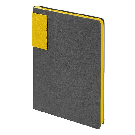 Ежедневник Flexy Star Sivilia Grey Edition Color А5 серо-желтый недатированный в гибкой обложке - фото 3