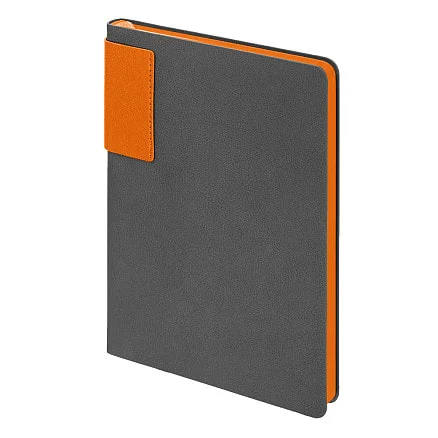 Ежедневник Flexy Star Sivilia Grey Edition Color А5 серо-оранжевый недатированный в гибкой обложке - фото 3