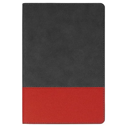 Ежедневник Flexy Treviso Nuba Sand Color А5 серый/красный недатированный в гибкой обложке - фото 2
