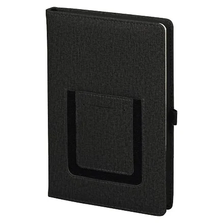 Ежедневник Smart Wallet Cambric A5 черный недатированный в твердой обложке с поролоном Чёрный - фото 3