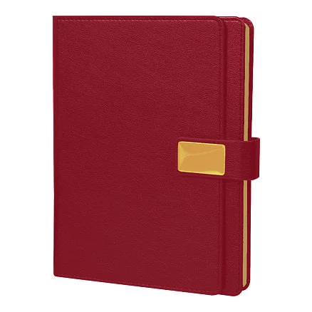 Ежедневник в суперобложке Alfa Mocco Business Edition B5 полутвердый бордовый с золотом - фото 3