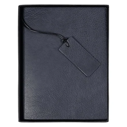 Ежедневник Flexy Foggia Leatherette B5 темно-синий недатированный в гибкой обложке в подарочной коробке - фото 2