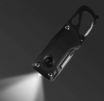 Брелок-карабин/мультитул Tools Module мультифункциональный 4 в 1 черный - фото 3