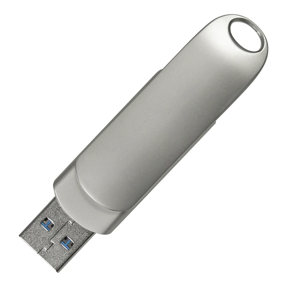 Флеш накопитель USB 3.0 + TYPE C Cupertino серебристый матовый - фото 2