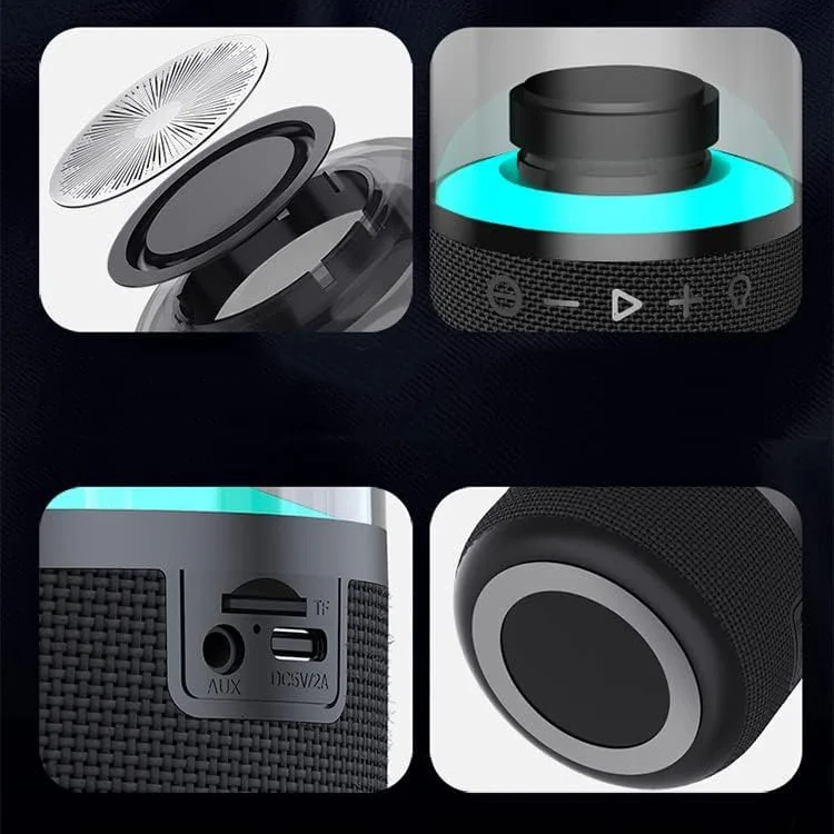 Колонка беспроводная MyTone Mega Bass со светомузыкой Черный - фото 4