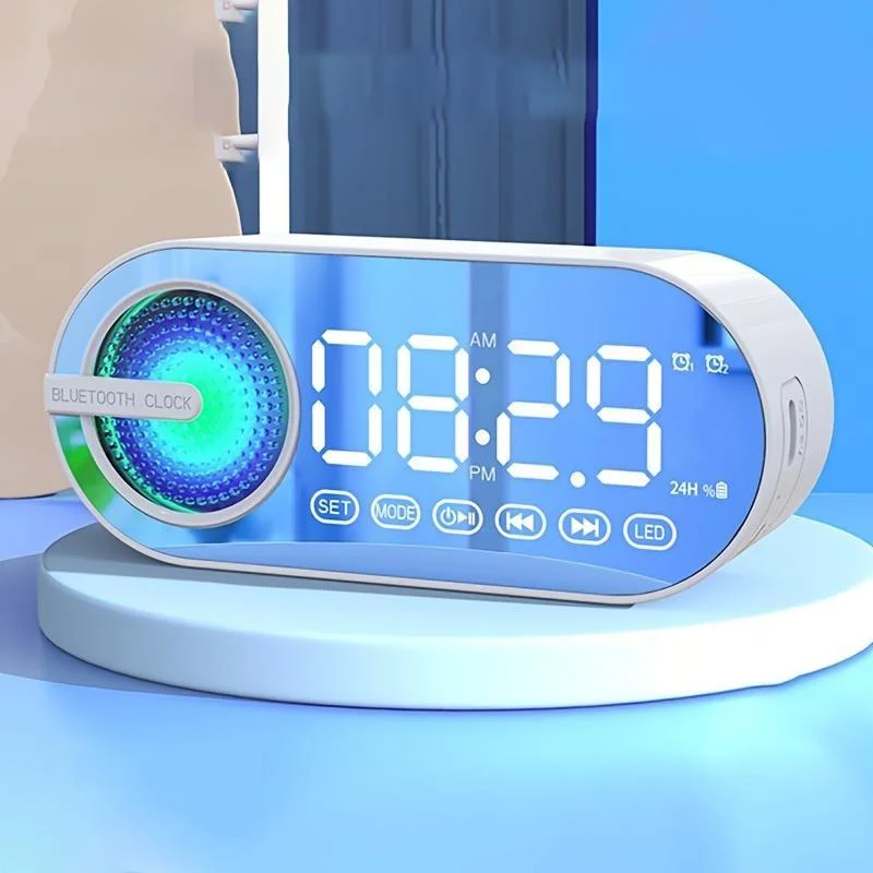 Колонка беспроводная MyTone Sound Clock c часами Белый - фото 3