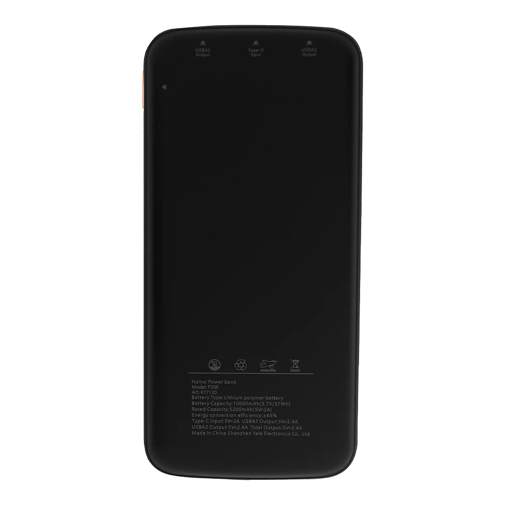 Внешний аккумулятор Universal 10 000 mAh черный - фото 3