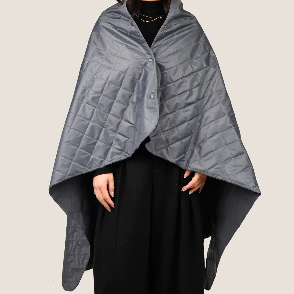 Плед PONCHO, тёмно-серый - фото 2