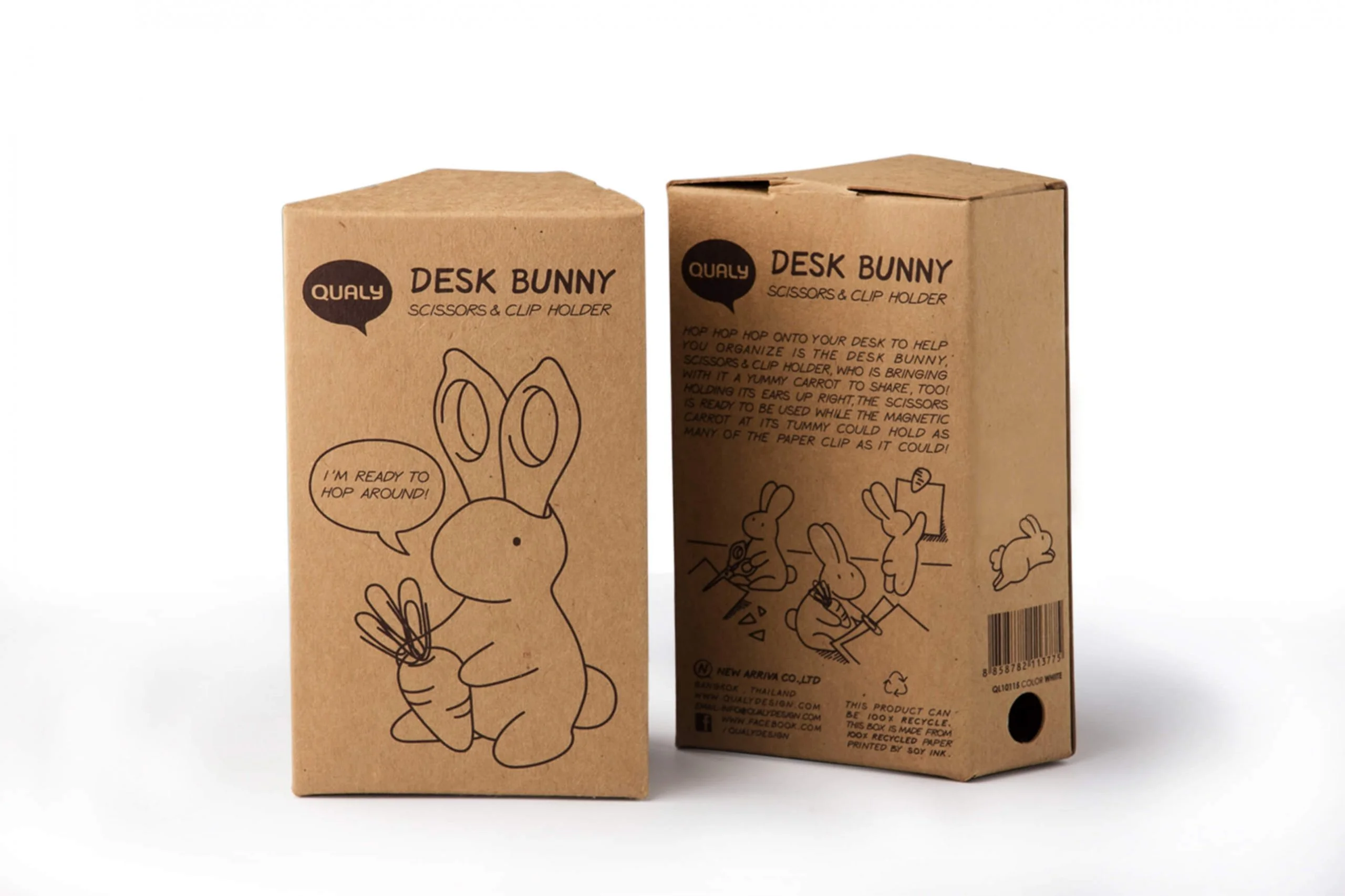 Ножницы и магнит со скрепками Bunny, чёрные, Черный - фото 5